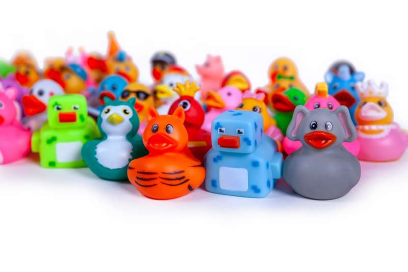Funky Duckies - Floating Bath Ducks 10 Piece - Bath Magic