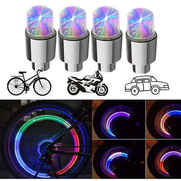 Umlozi Wheel, Tire Valve Led Light - 4 Pack - Assorted Colours