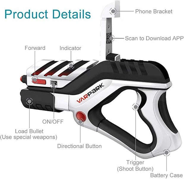 AR Game Gun Handle 360 Augmented Reality Game Gun Controller  - Giant