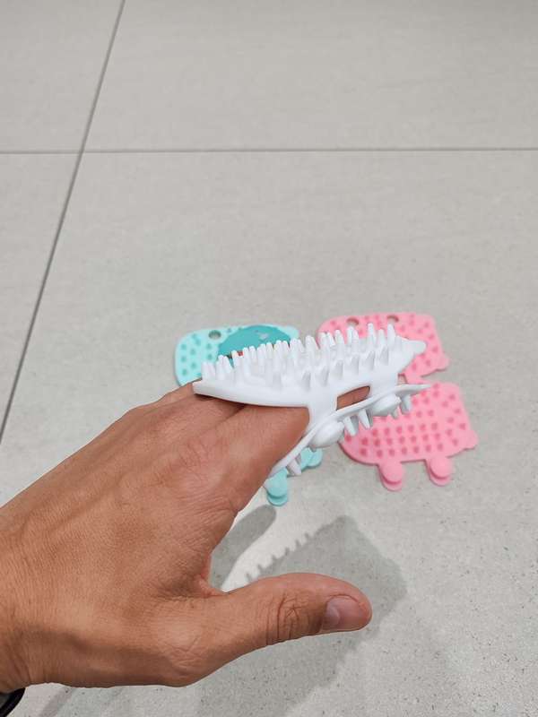 Cat Silicone Self Groomer, Scratcher, Massage Comb For Table & Chair Legs - 3 Pack