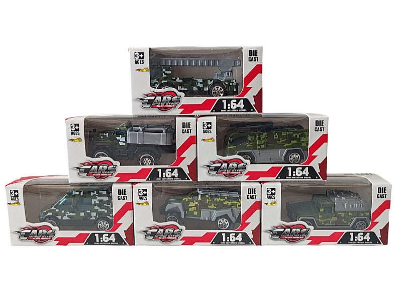 1:64 Die Cast Metal Cars 6 Pack- Individually Boxed - Assorted Design Toy Cars