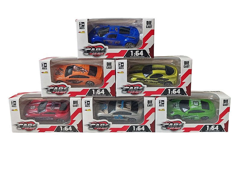 1:64 Die Cast Metal Cars 6 Pack- Individually Boxed - Assorted Design Toy Cars