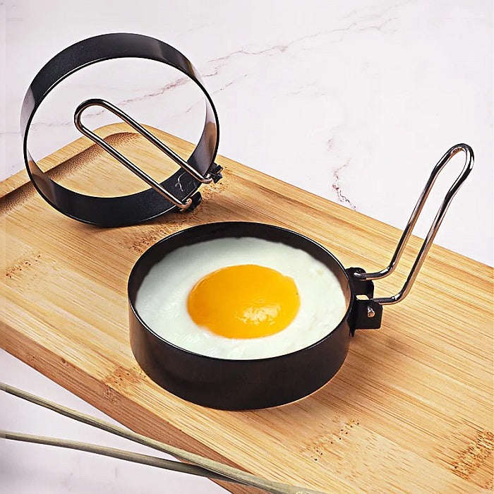 Stainless Steel Egg Rings - 2 Pack - Foldable