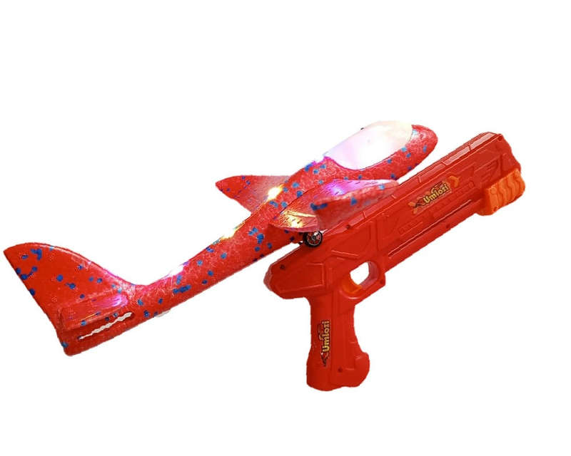 Airplane Foam Glider & Gun Launcher - 2 Flight Modes