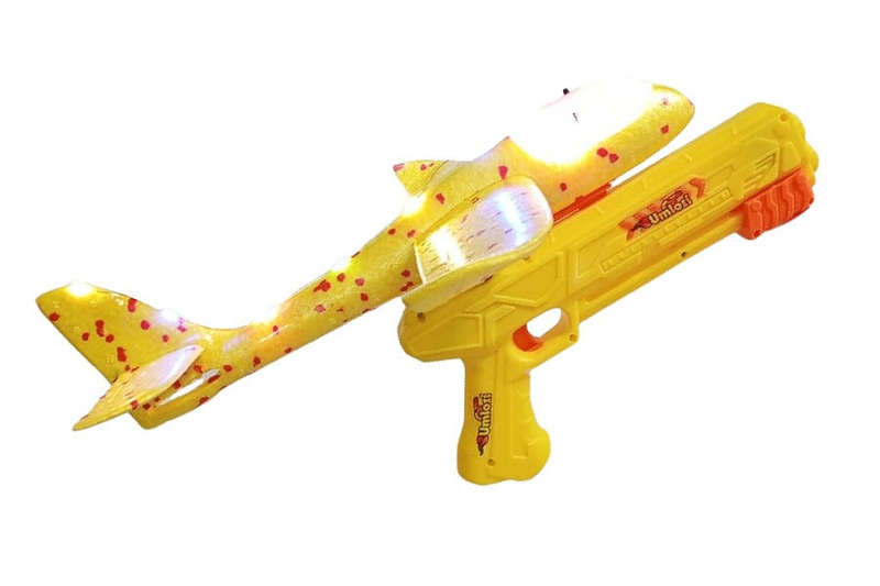 Airplane Foam Glider & Gun Launcher - 2 Flight Modes