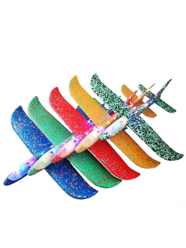 Glider Throw Foam Airplane Large Throwing Foam Plane - 5 Pack