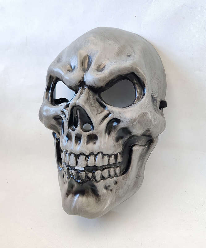 Grey Skeleton Halloween Mask