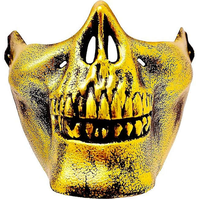 Half Skeleton Face Dress Up Mask For Adults - Halloween