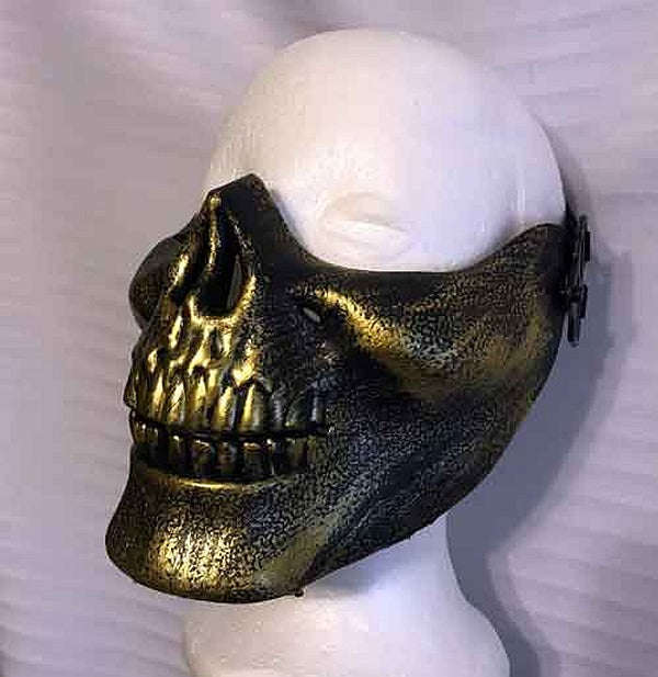 Half Skeleton Face Dress Up Mask For Adults - Halloween