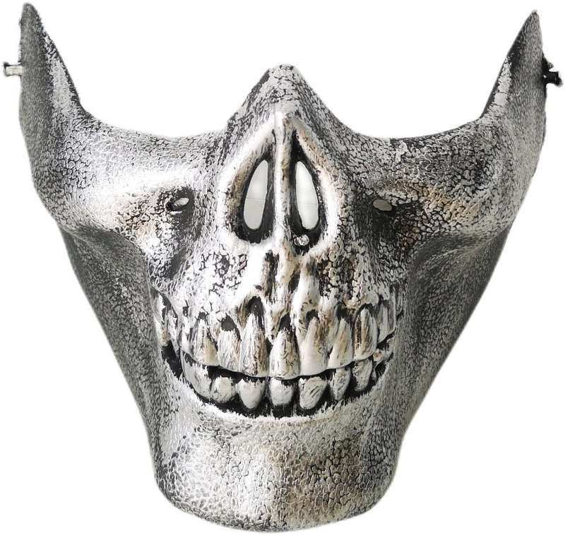 Half Skeleton Face Dress Up Mask For Adults - Halloween