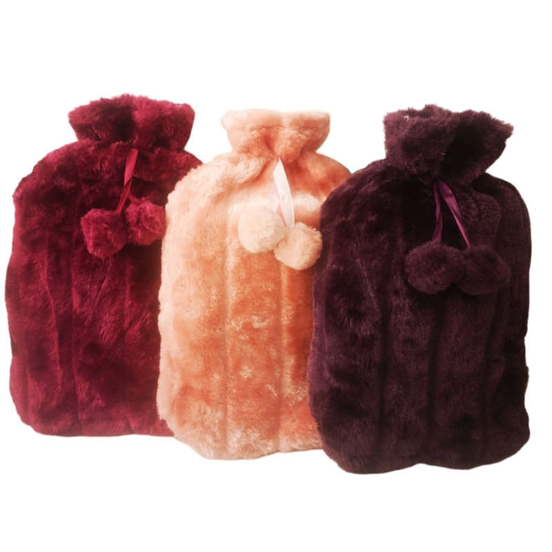 Cosy Fleece Hot Water Bottle Covers  Set of 3