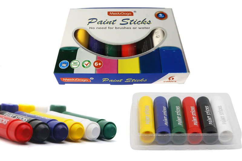 Paint Sticks 6 Assorted - Quick Dry Paint Sticks