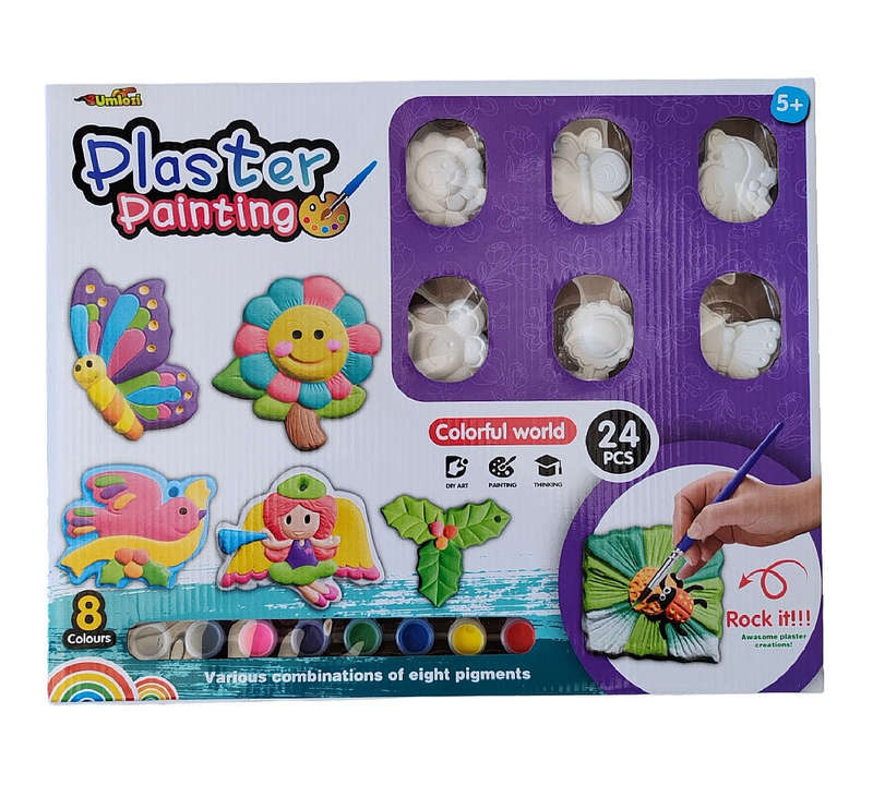 Plaster Painting Craft Set - 24pc Set