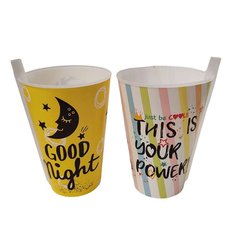 Plastic Sip Cups Set With Connected Straws For Toddlers - Assorted Designs