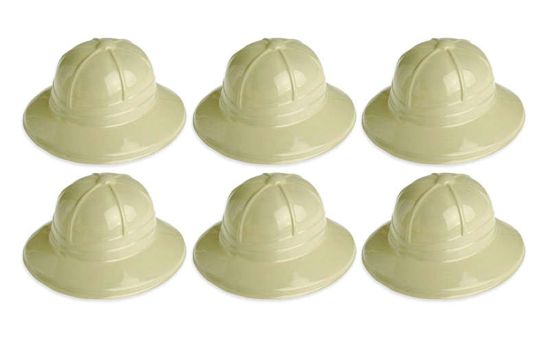 Plastic Dress Up Hats For Kids 6 Pack - Assorted