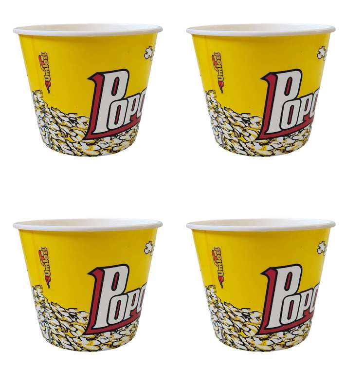 Popcorn Jumbo Re-Usable Tubs 4 Pack - Assorted Colours