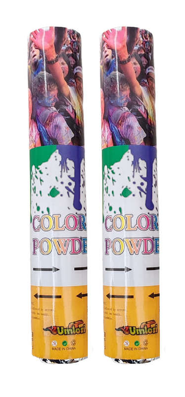Colour Powder Cannons - 2 Pack - Assorted Colours