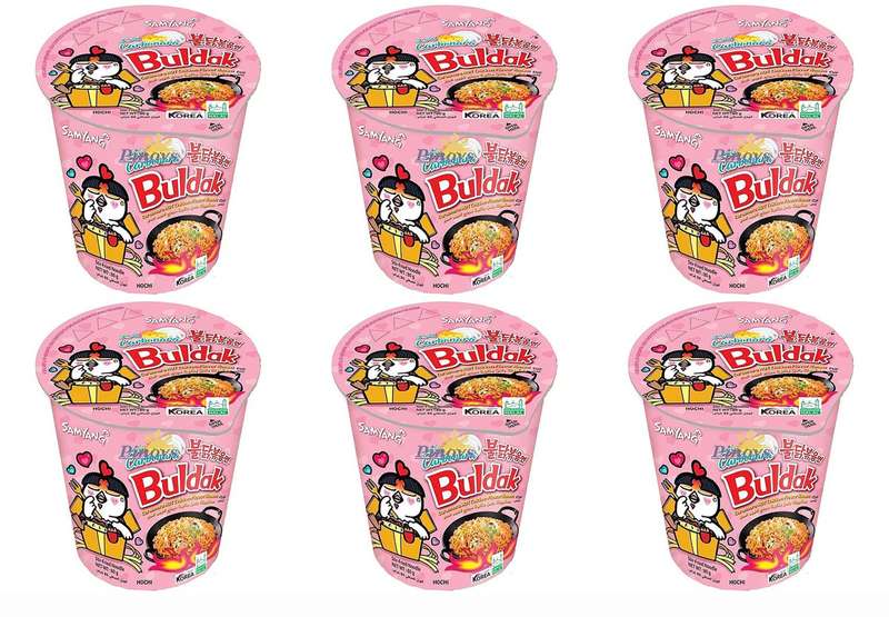 Samyang Spicy Ramen Noodle Cups 80g - 6 Pack