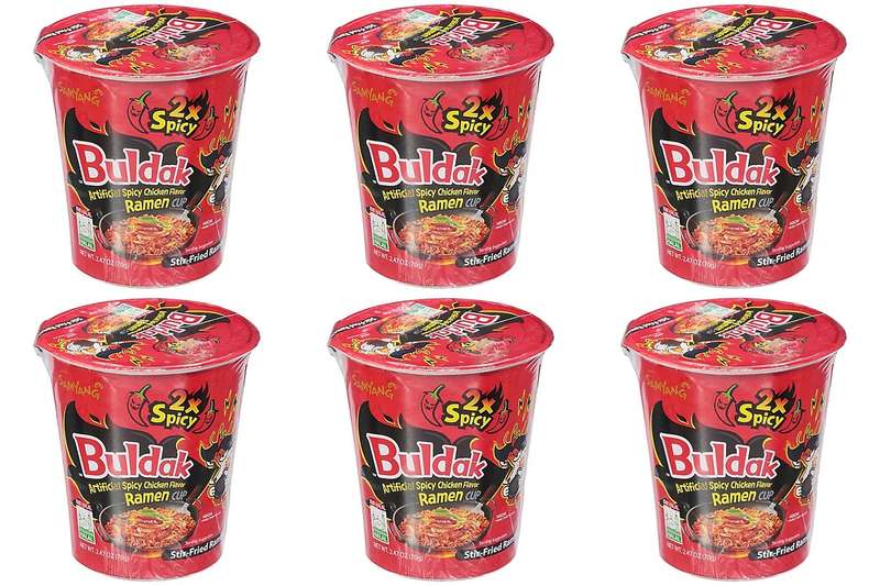 Samyang Spicy Ramen Noodle Cups 80g - 6 Pack