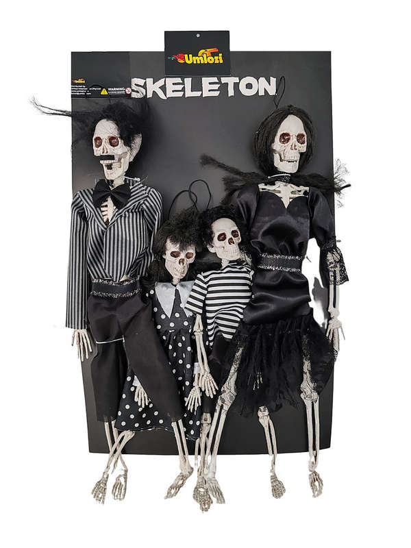 Skeleton Halloween Family - 4 Piece