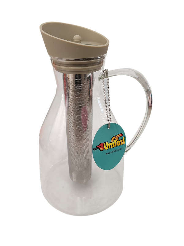 Infusion Iced Tea Carafe in Borosilicate Glass, with Silicone and Stainless Steel Lid
