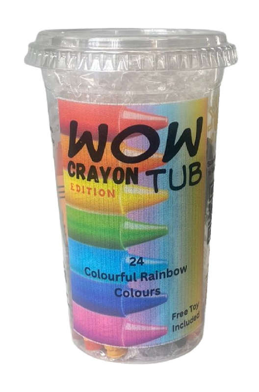 24 Crayons Set & Collectors Toy 4 Pack - WowTub Crayon Edition