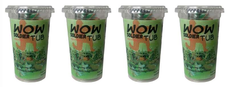 WowTub Soldier Edition - 4 Pack - Over 60 Plastic Soldiers and Army Men