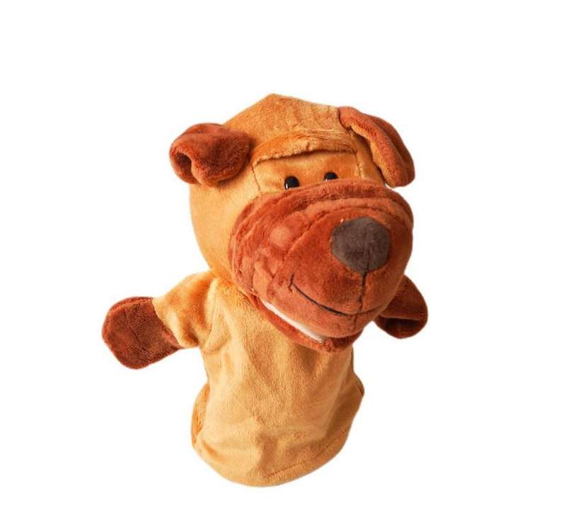 Hand Puppets - Soft Furry Animals - Fingers Control Hands & Mouth