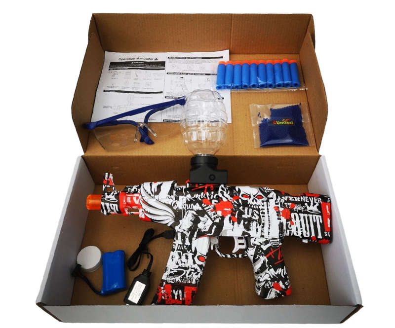 Rechargeable Electric Gel Ball Blaster, Protective Eyewear & 8000 Gel Balls