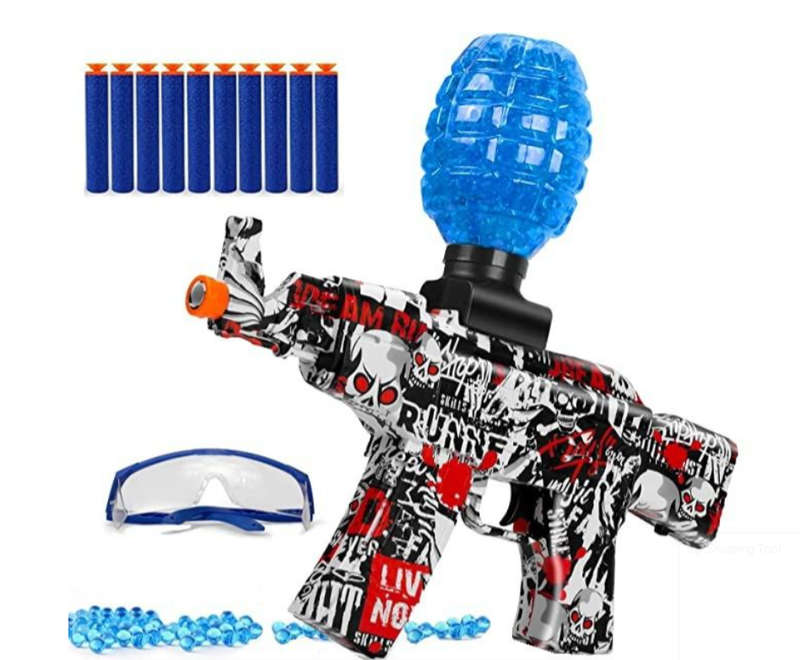 Rechargeable Electric Gel Ball Blaster, Protective Eyewear & 8000 Gel Balls