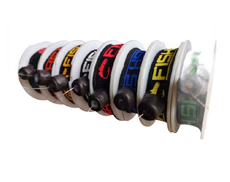 FishSA Leader Line elastics 19mm or 25mm - 6 Units Assorted Colors Per Pack