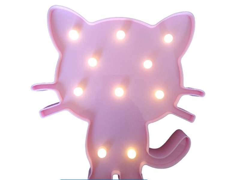 Night Light Cat - Battery Operated Cat - 28 cm