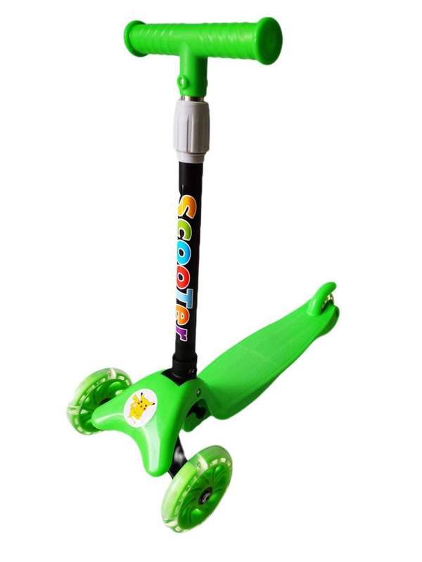 Kids T-Bar Scooter- with Brake and Light Up Wheels