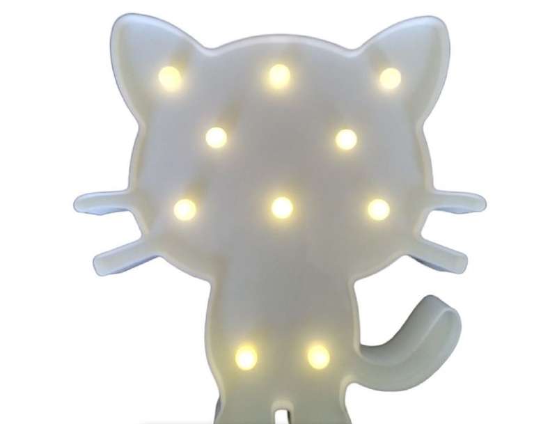 Night Light Cat - Battery Operated Cat - 28 cm