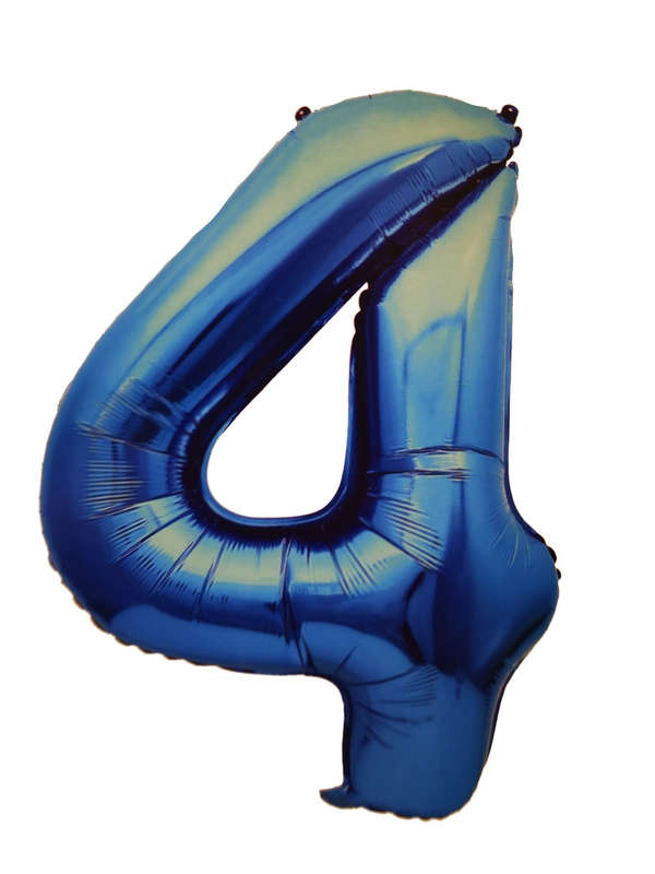 Foil Balloon Numbers - Blue - 106 cm