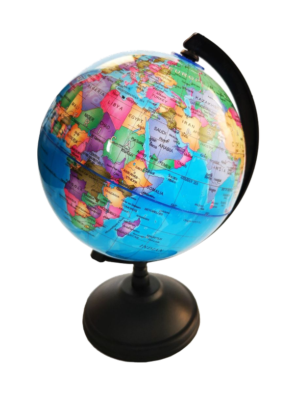 Political Globe with Stand - World Map