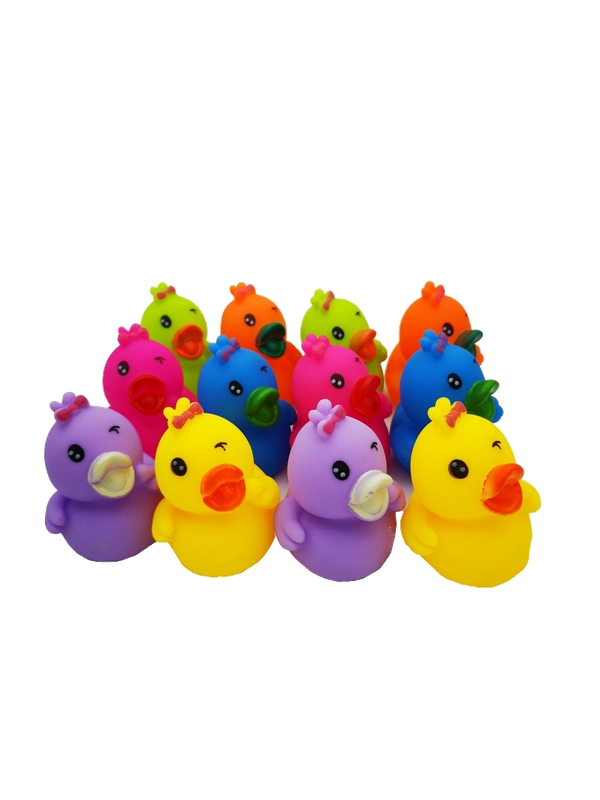 Floating Bath Ducks Set of 12 Assorted Colours