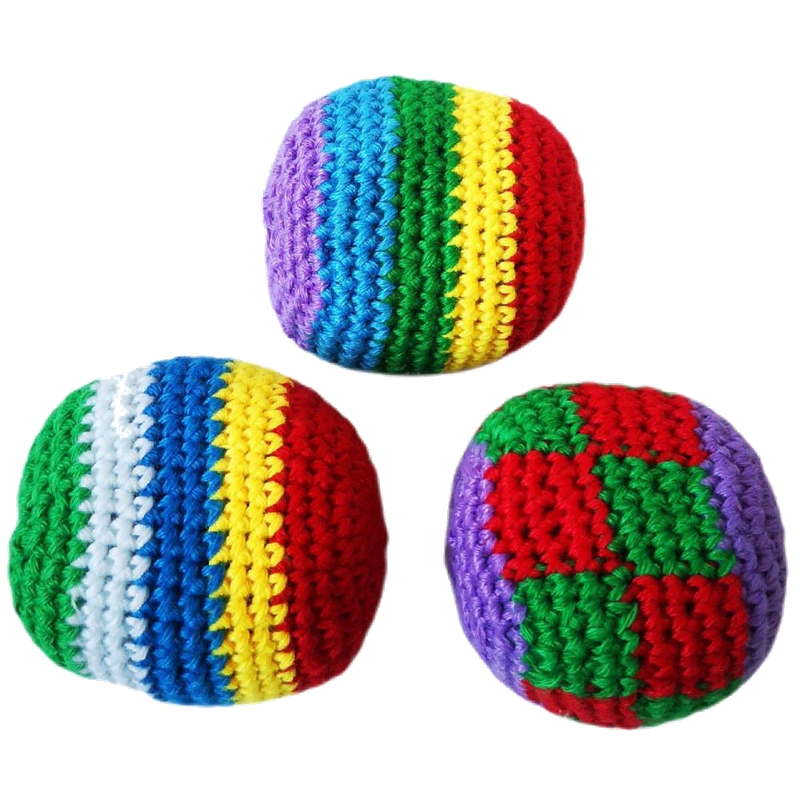 Foot Bags - Hack Sacks - Set of 3 - Assorted