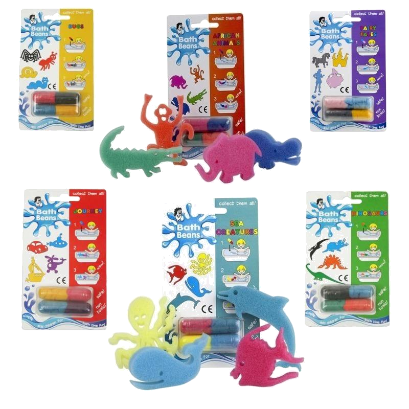 Bath Beans 6 Pack Assorted - 24 Creatures & Friends