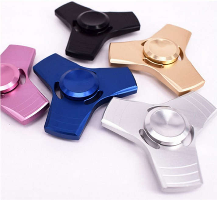 Aluminium Stress/ Fidget Tri-Spinner - Silver