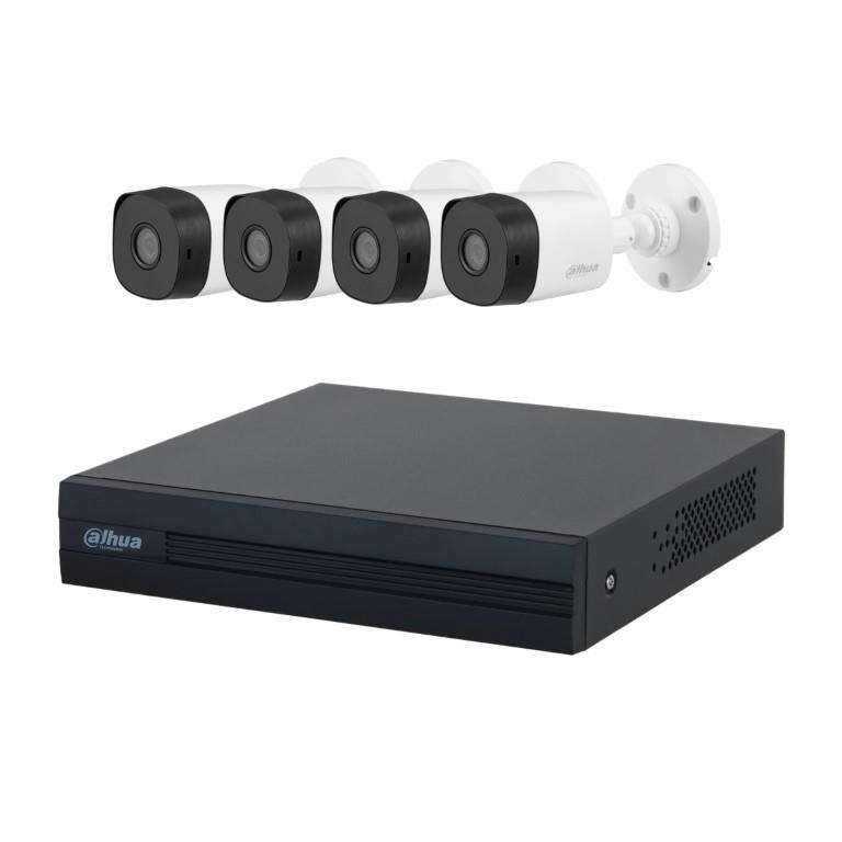 Dahua 4-ch Penta-brid 1080N DVR with 4x 2MP 3.6mm HDCVI Bullet Camera Kit DH-KIT/XVR1B04-I/4-B1A2...