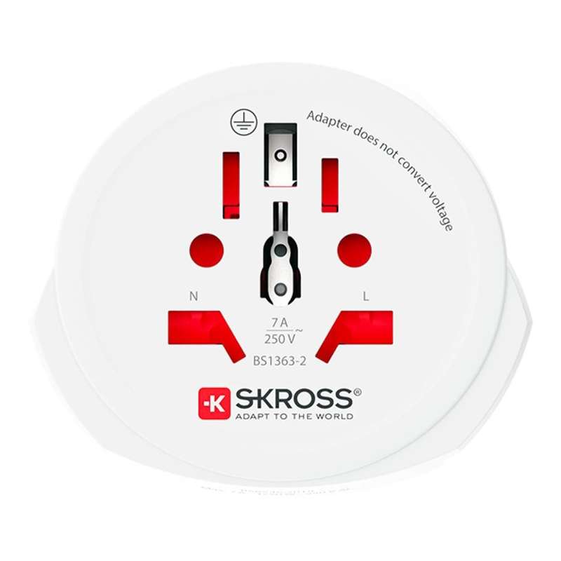 Skross 7A World to UK Adapter Plug 1.500225-E