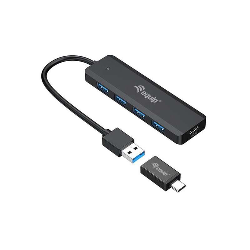 Equip 4-Port USB 3.2 Hub with USB-C Adapter 128959