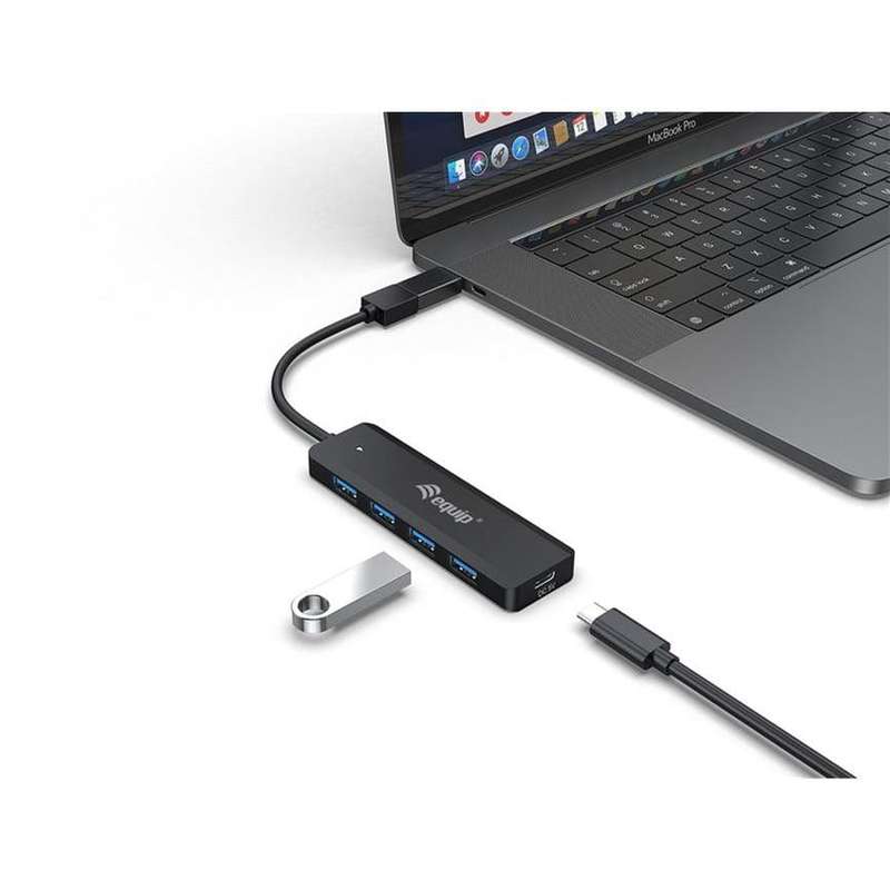 Equip 4-Port USB 3.2 Hub with USB-C Adapter 128959
