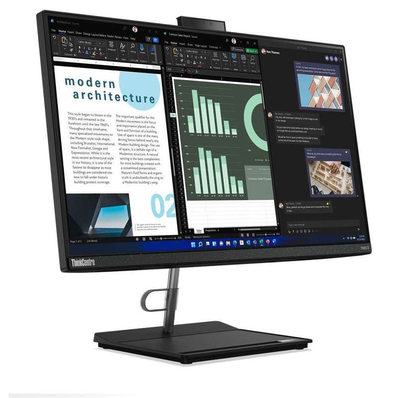 Lenovo Neo 30a 21.5-inch FHD All-in-One PC - Intel Core i3-1220P 256GB SSD 4GB RAM Win 11 Pro 12B100