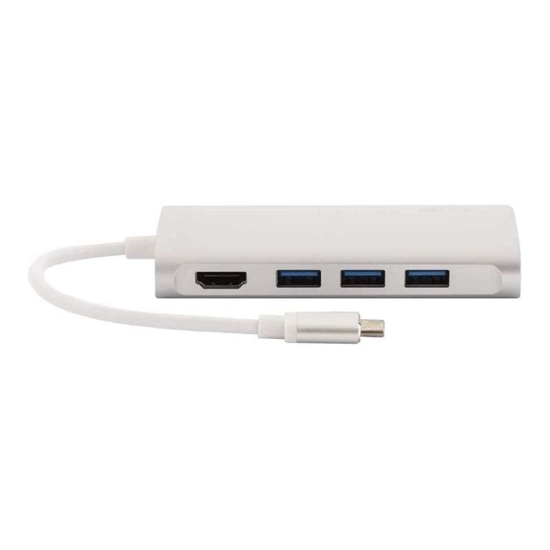 LMP Mini 8-in-1 Type-C Ethernet Hub Silver 14368