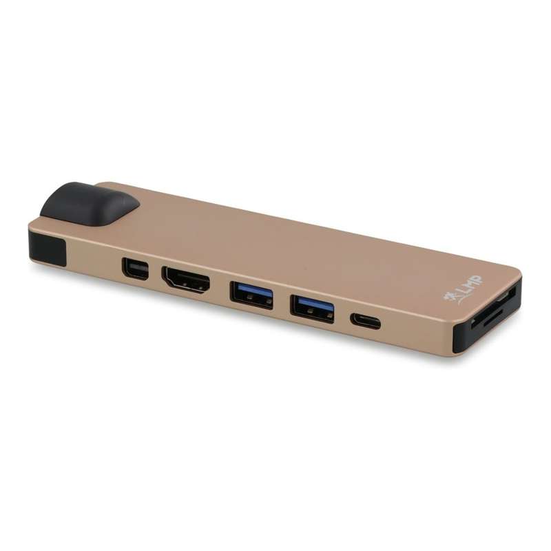 LMP Compact Dock 8-in-1 Type-C Docking Station Gold 18954