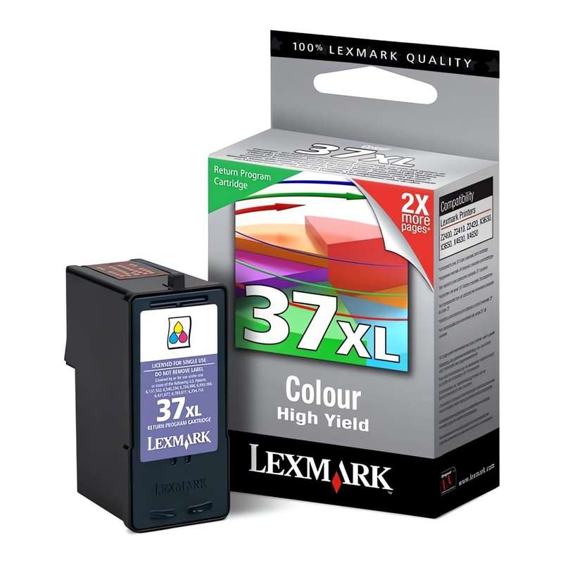 Lexmark 37XL Tri-Colour Printer Ink Cartridge Original 18C2180BP Single-pack