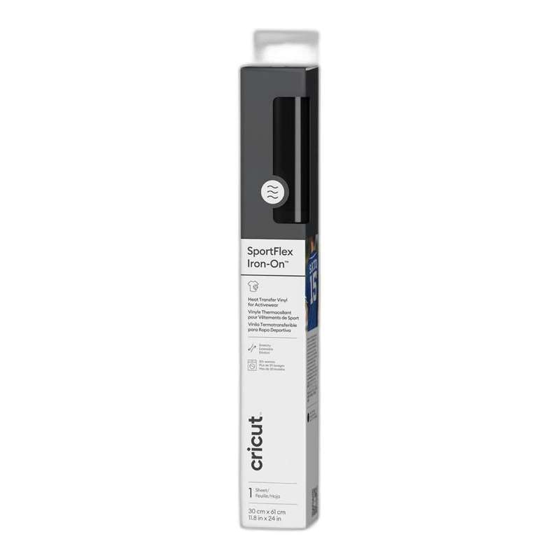Cricut SportFlex Iron-On Vinyl 30x60cm 1-sheet Black 2011552