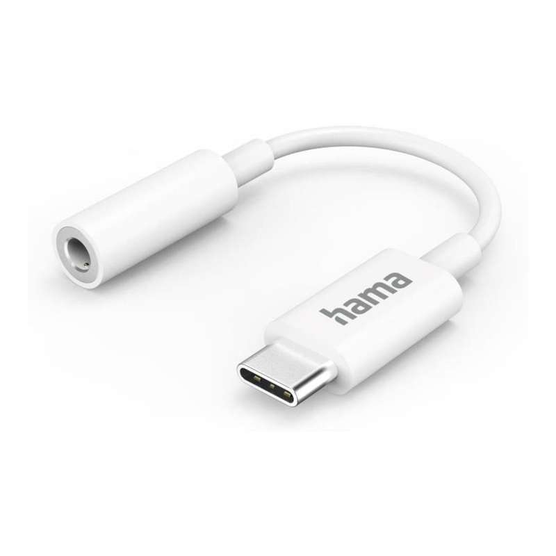 Hama Type-C to 3.5 mm Aux Female Socket Adapter White 201524